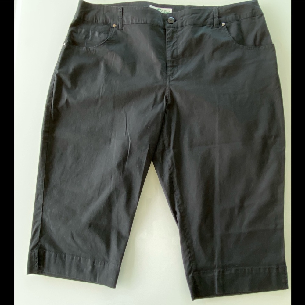 EUC Gloria Vanderbilt Black Crop Pants, 16